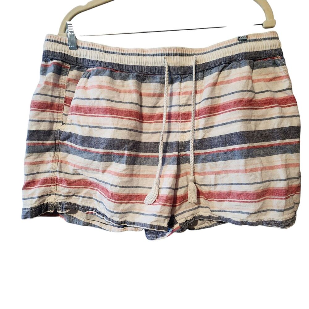 Sonoma Shorts Womens Size XL  Linen Cotton Pockets  Shorts Striped Pockets